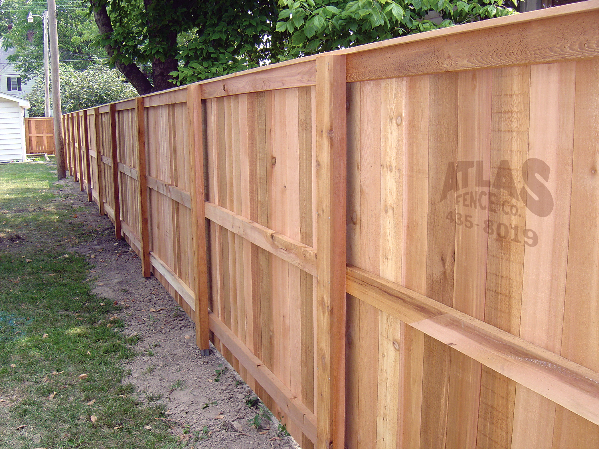postmaster wood privacy fence installed by Atlas Fence Co in Albany GA